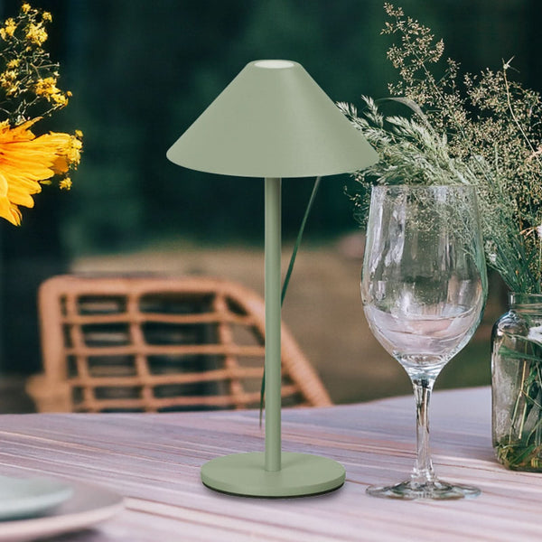 Lampe à poser d'extérieur LED rechargeable Prato en métal, vert, Ø 12,5 cm, IP54