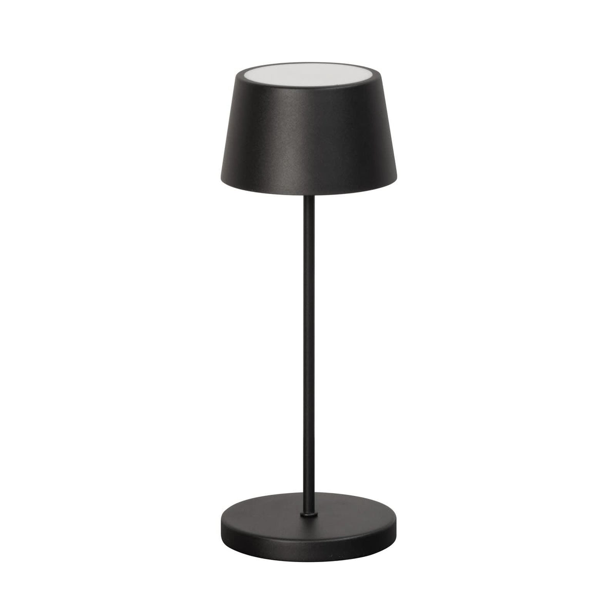 Lampe à poser d'extérieur LED rechargeable Asena Pro en métal, noir, Ø 11 cm, IP54