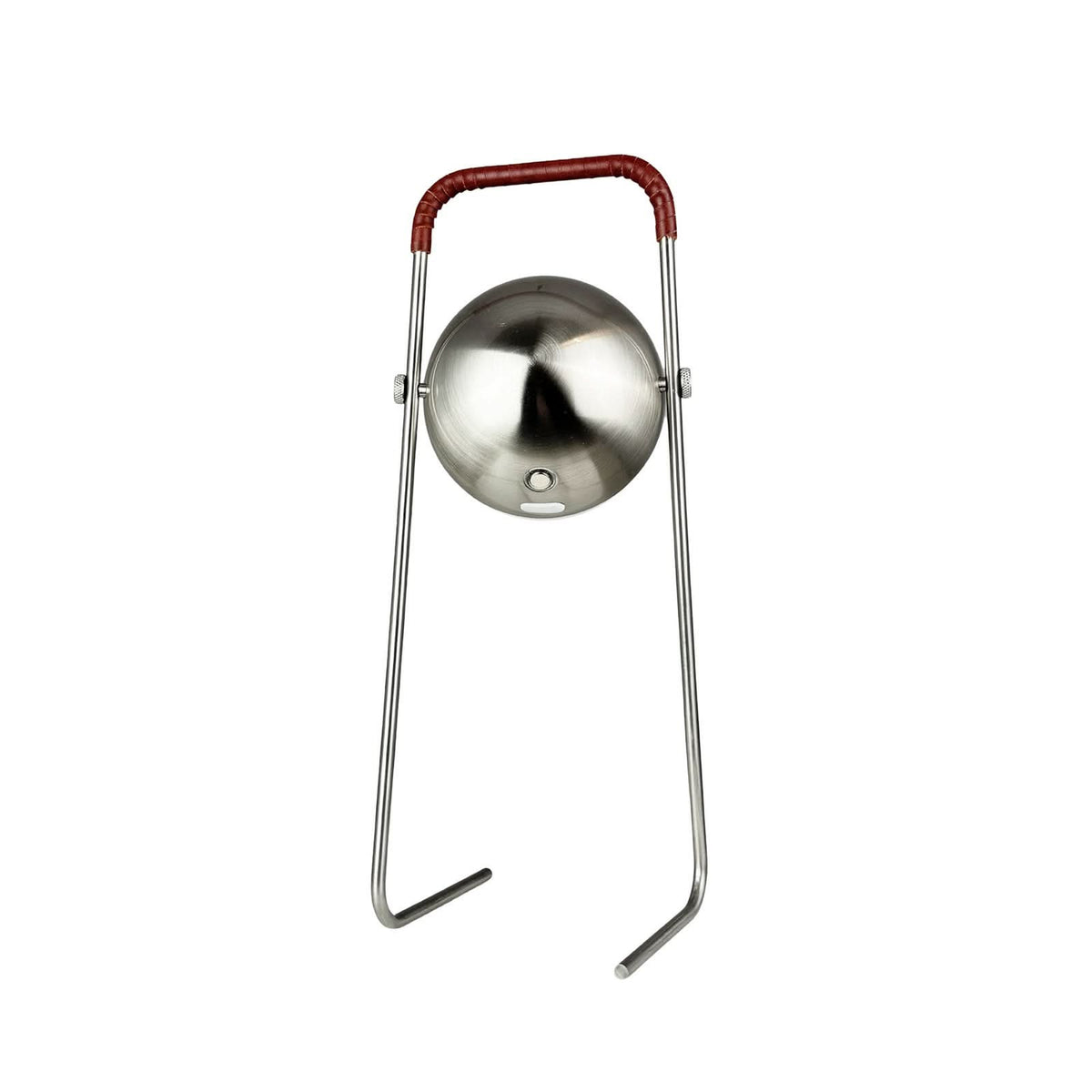 Lampe à poser d'extérieur LED rechargeable Mova en métal, chromé et rouge foncé, hauteur 31 cm, IP44