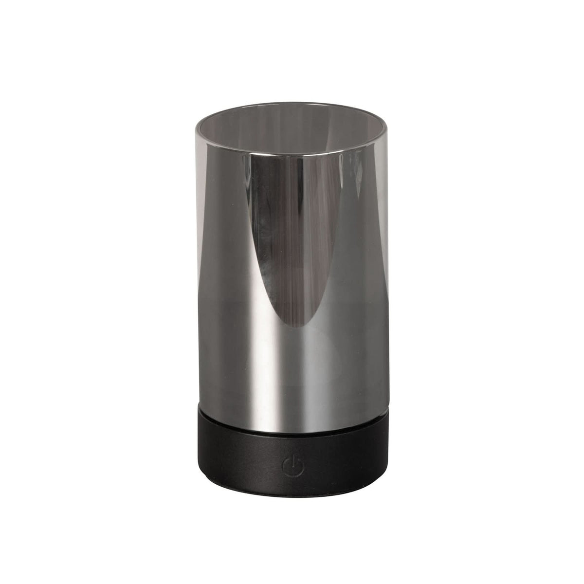 Lampe à poser d'extérieur LED rechargeable Fenya en verre, gris fumée et noir, Ø 8 cm, IP54