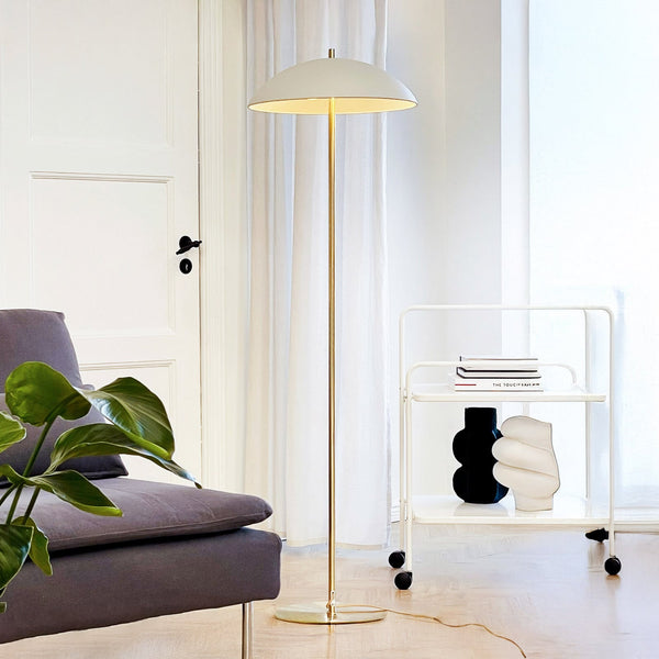 Lampadaire Globus en métal, laiton, 2 lumières, hauteur 150 cm