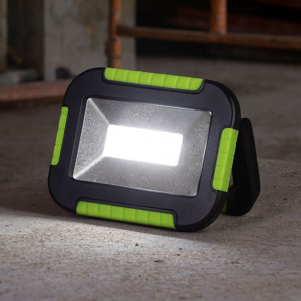 Projecteur d'extérieur LED rechargeable 850946, noir et vert, hauteur 12 cm, IP44