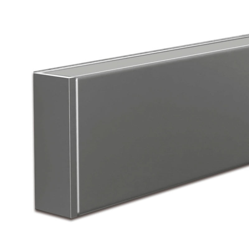 Applique murale LED Intero-line en aluminium, acier inoxydable, hauteur 7,2 cm, 36 W
