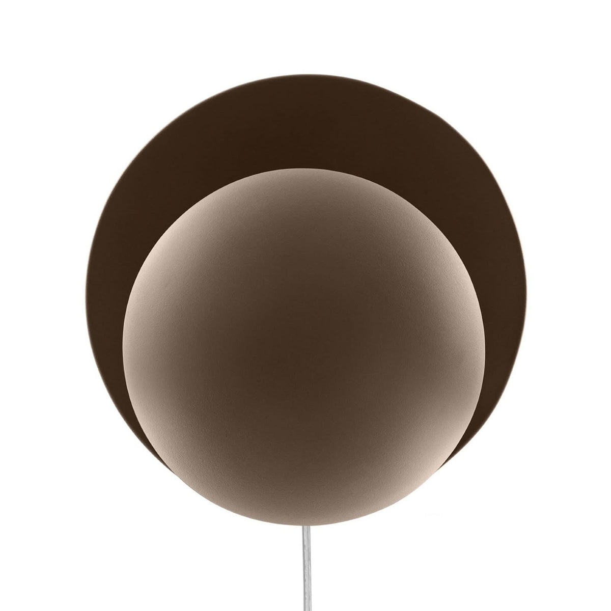 Applique murale Orbit en métal, marron, Ø 30 cm