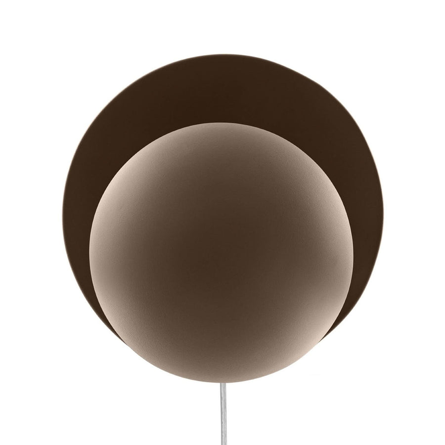 Applique murale Orbit en métal, marron, Ø 30 cm