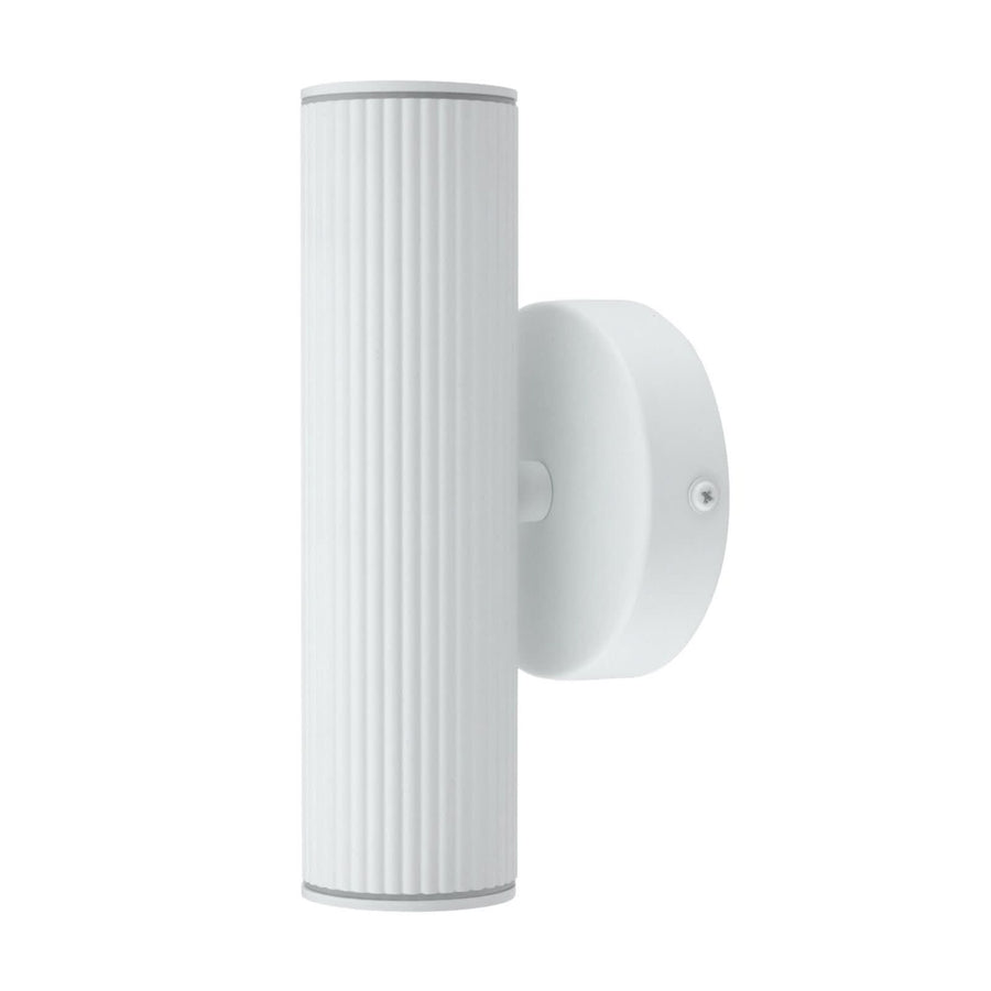 Applique murale Hubble en aluminium, blanc, 2 lumières, hauteur 21 cm, IP44