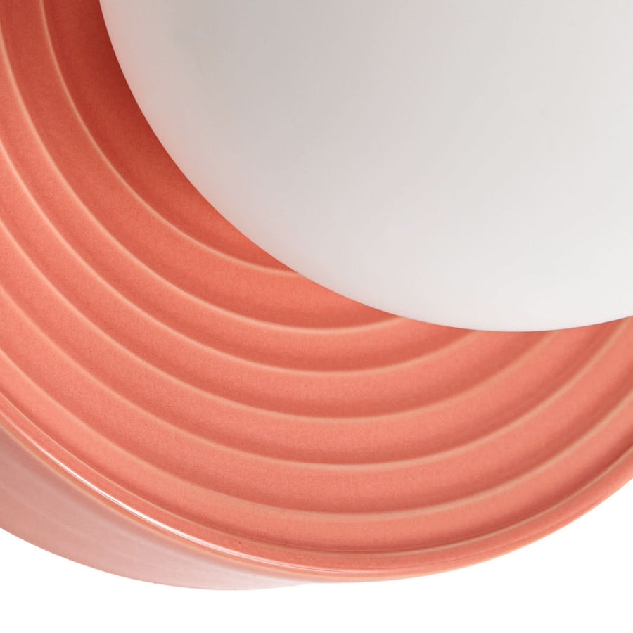 Applique murale Harriet en verre, orange et blanc, Ø 22 cm