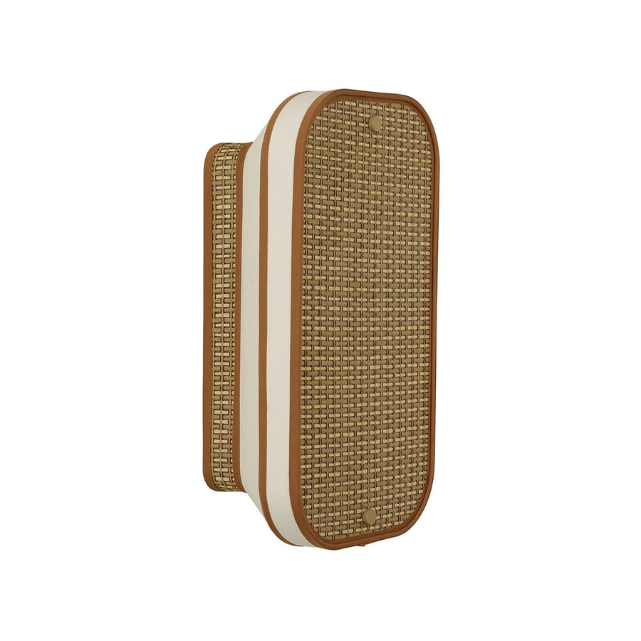 Applique murale Square en tissu, beige et marron clair, hauteur 42 cm