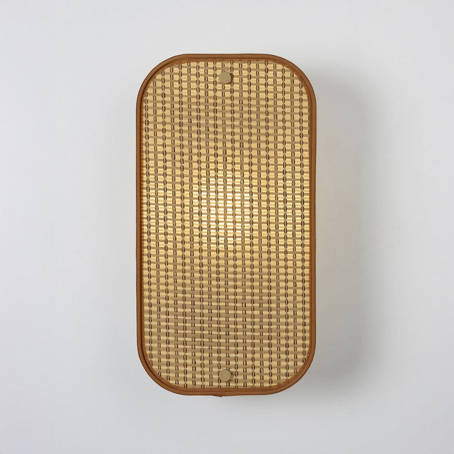 Applique murale Square en tissu, beige et marron clair, hauteur 42 cm