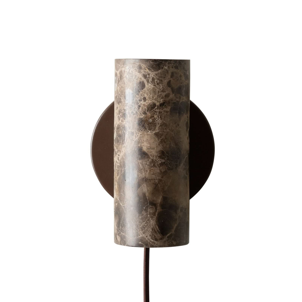 Applique murale Tivoli en pierre, marron, 2 lumières, Ø 9,5 cm
