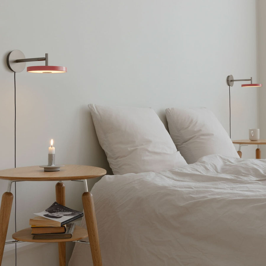 Applique murale LED Asteria Short en aluminium, orange, Ø 15 cm