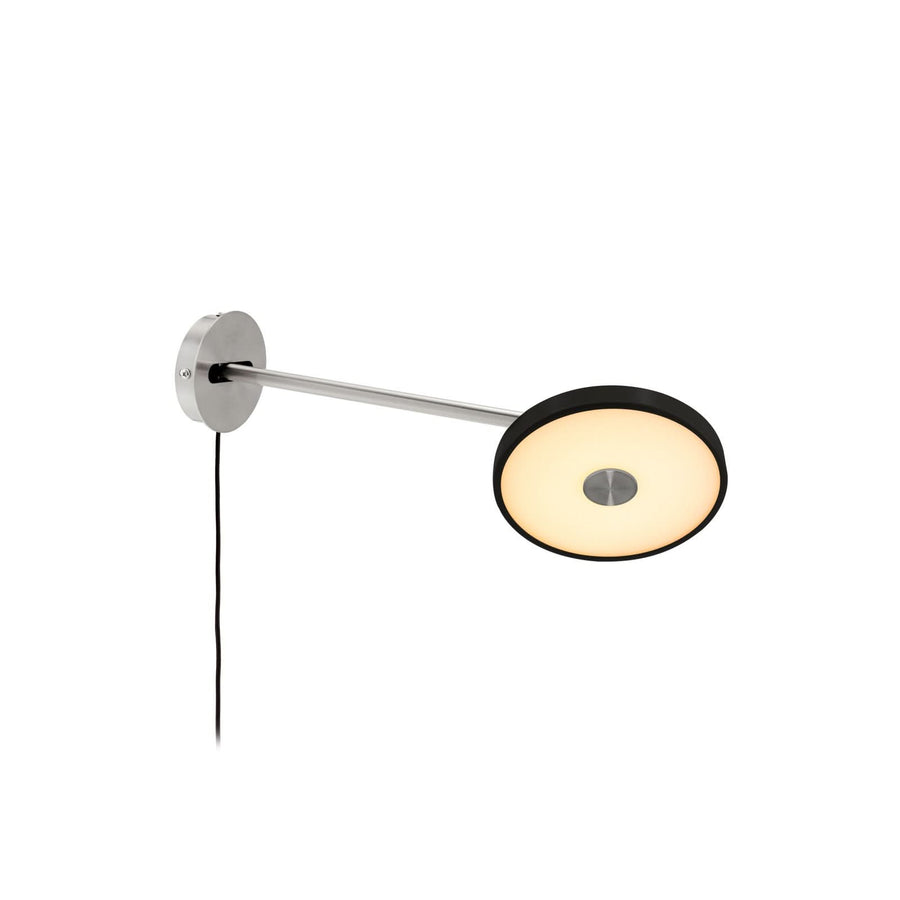 Applique murale LED Asteria Long en aluminium, noir, Ø 15 cm