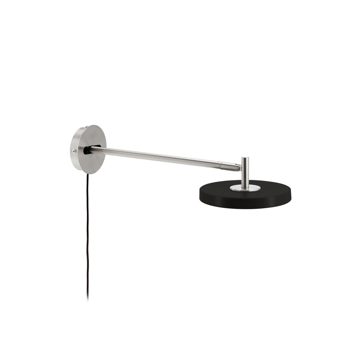 Applique murale LED Asteria Long en aluminium, noir, Ø 15 cm