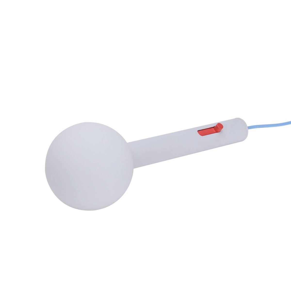 Applique murale LED Talk en verre, gris clair et bleu, Ø 10 cm