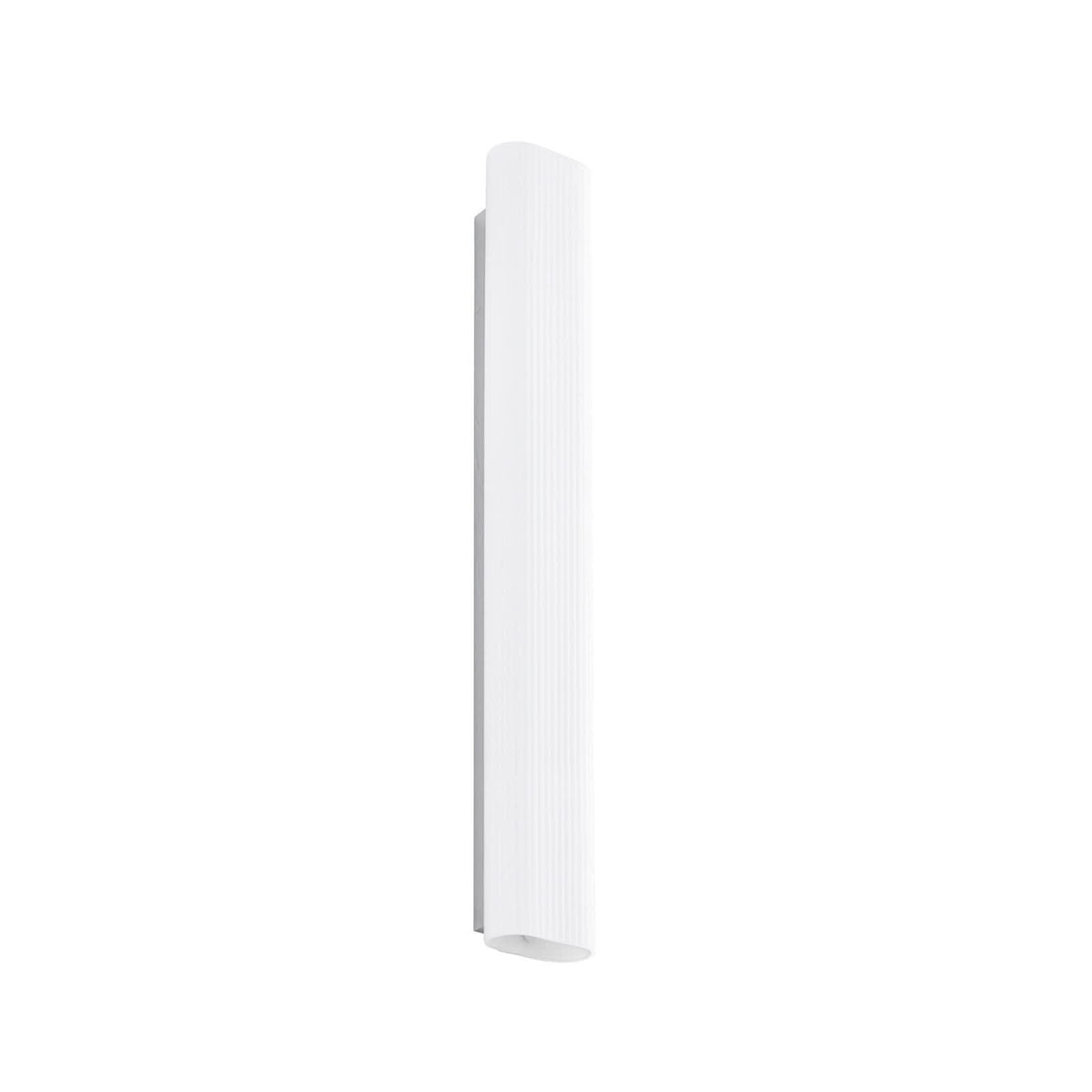 Applique murale LED Victoire en verre, blanc, hauteur 70 cm, IP44