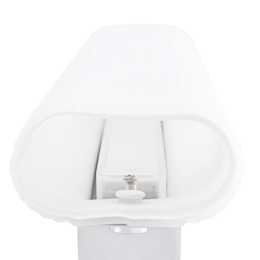 Applique murale LED Victoire en verre, blanc, hauteur 70 cm, IP44