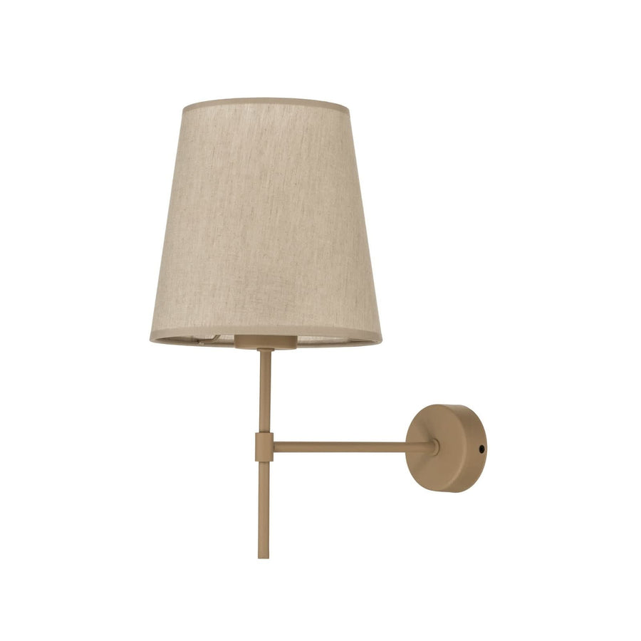 Applique murale Elizabeth en lin, beige et sable, hauteur 38,5 cm