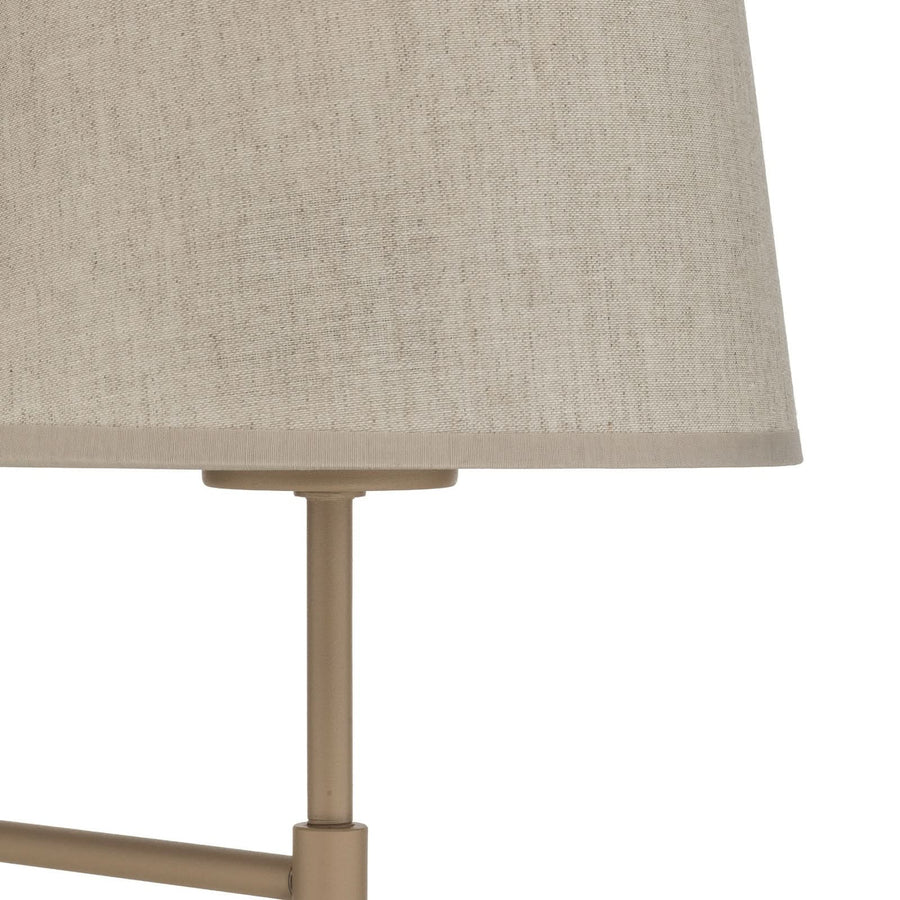 Applique murale Elizabeth en lin, beige et sable, hauteur 38,5 cm