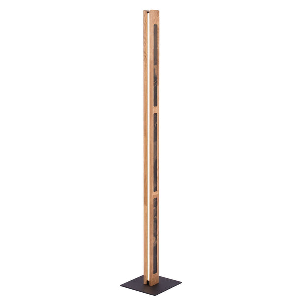 Lampadaire LED Chile en bois, chêne, hauteur 150 cm