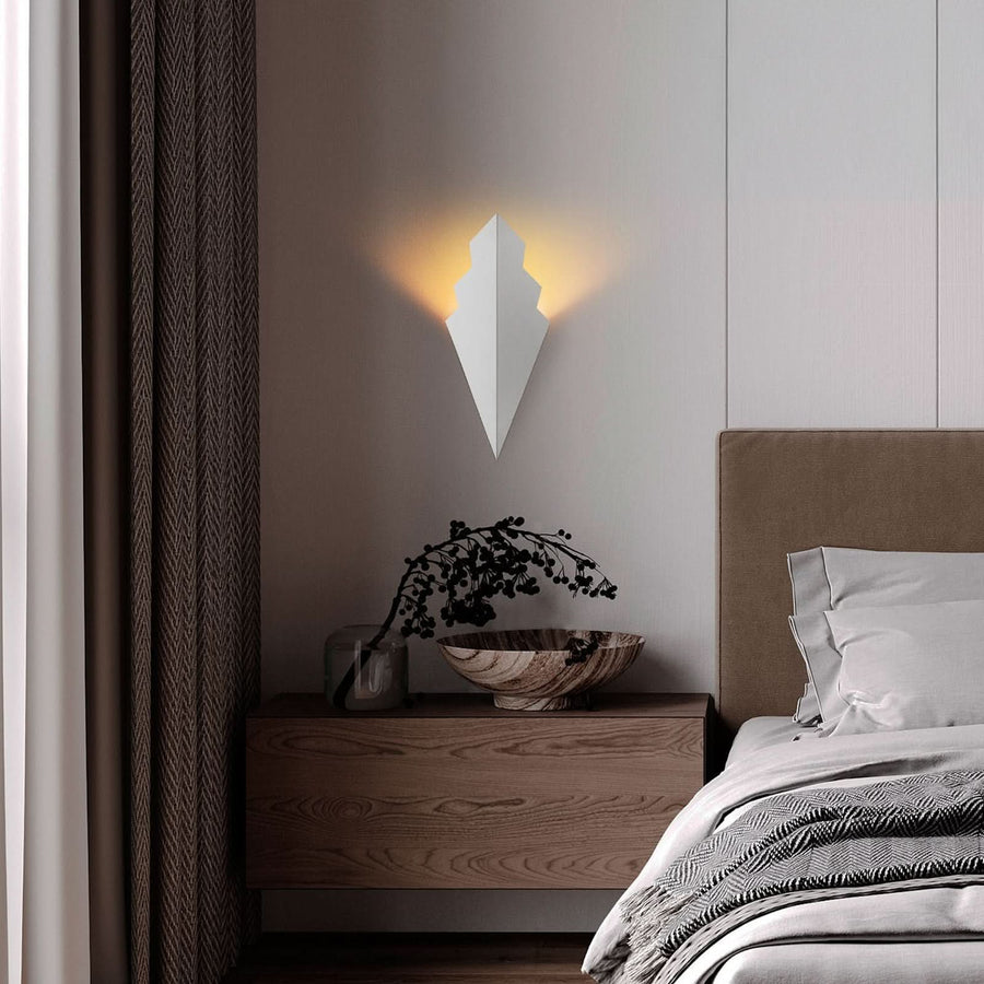Applique murale Arrow en métal, blanc, hauteur 40 cm