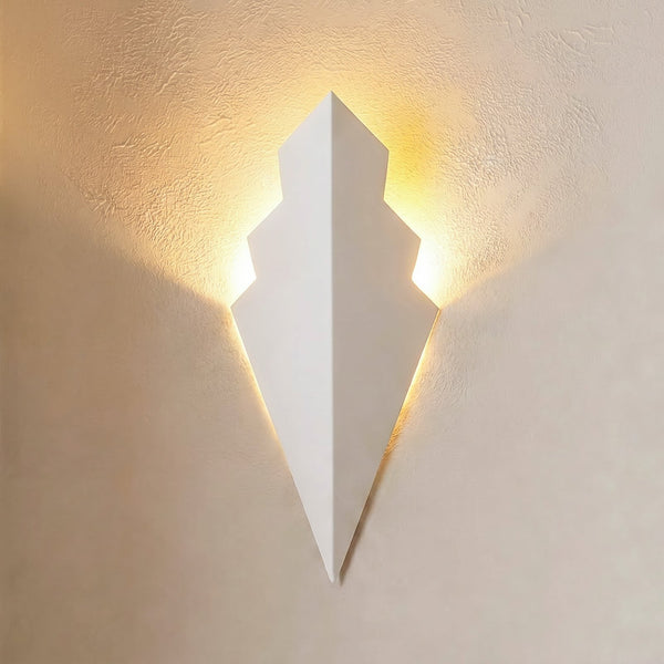 Applique murale Arrow en métal, blanc, hauteur 40 cm
