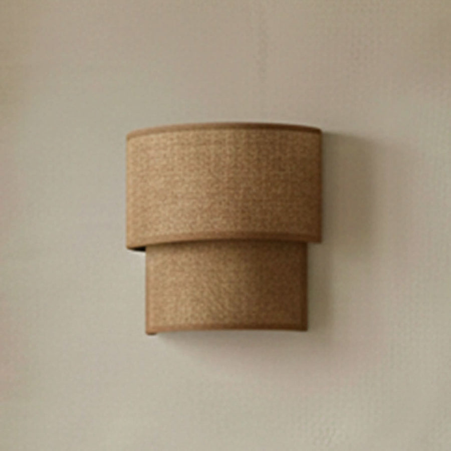 Applique murale Boho en tissu, marron, hauteur 21,5 cm