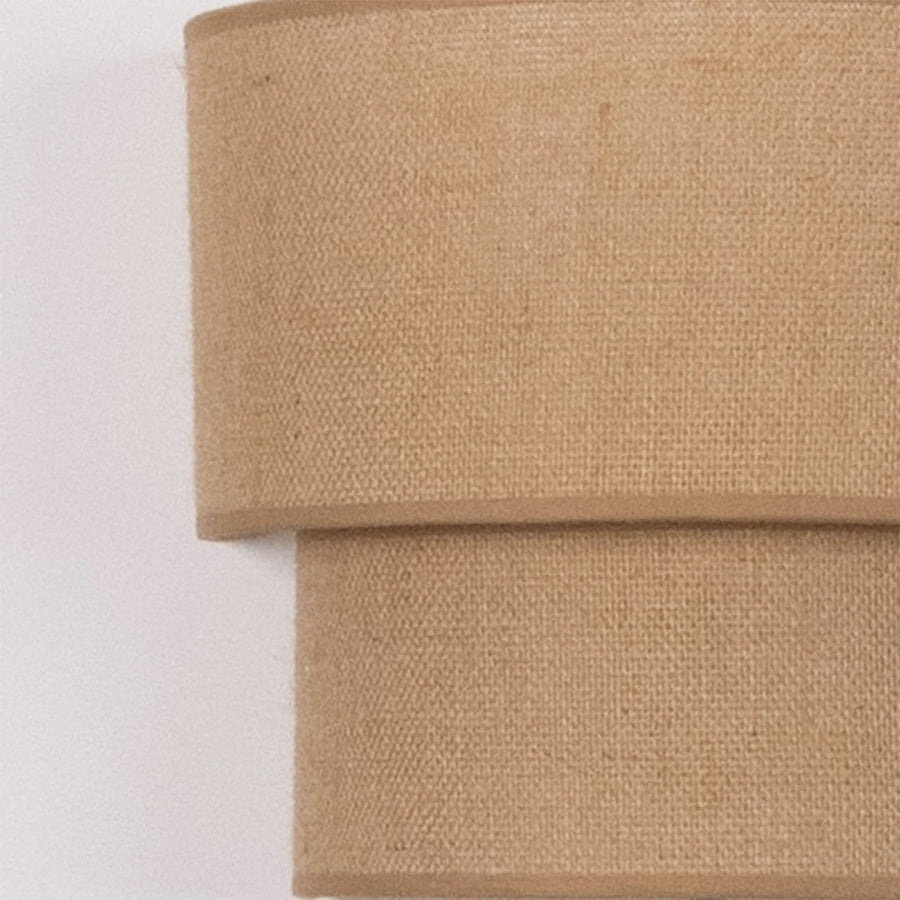 Applique murale Boho en tissu, marron, hauteur 21,5 cm