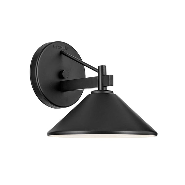 Applique d'extérieur Ripley en aluminium, noir, Ø 20,3 cm, IP44