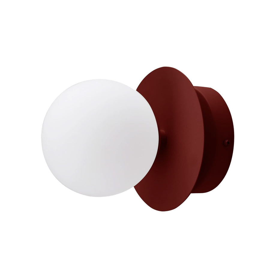 Applique murale ART Deco en verre, rouge et blanc, Ø 12,5 cm, IP44