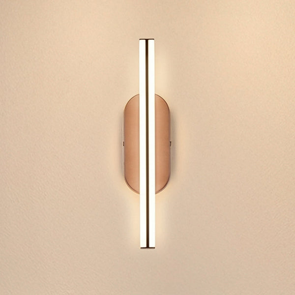 Applique murale LED Ruth en métal, bronze et blanc, hauteur 30 cm