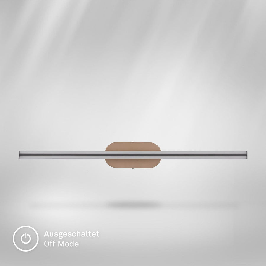 Applique murale LED Ruth en métal, bronze et blanc, hauteur 60 cm