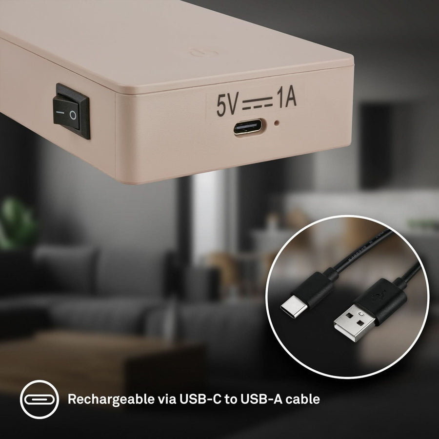 Applique murale LED rechargeable Brilo, beige, hauteur 51 cm