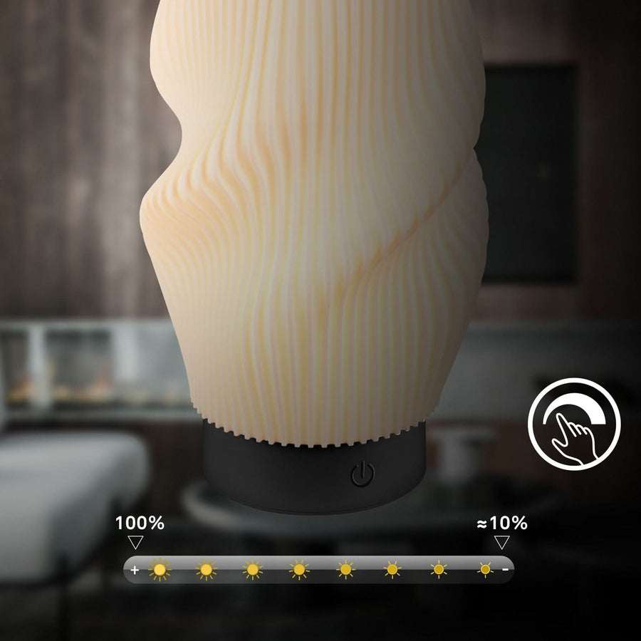 Lampe à poser d'extérieur LED rechargeable Brilo, noir mat et blanc, Ø 14 cm, IP44
