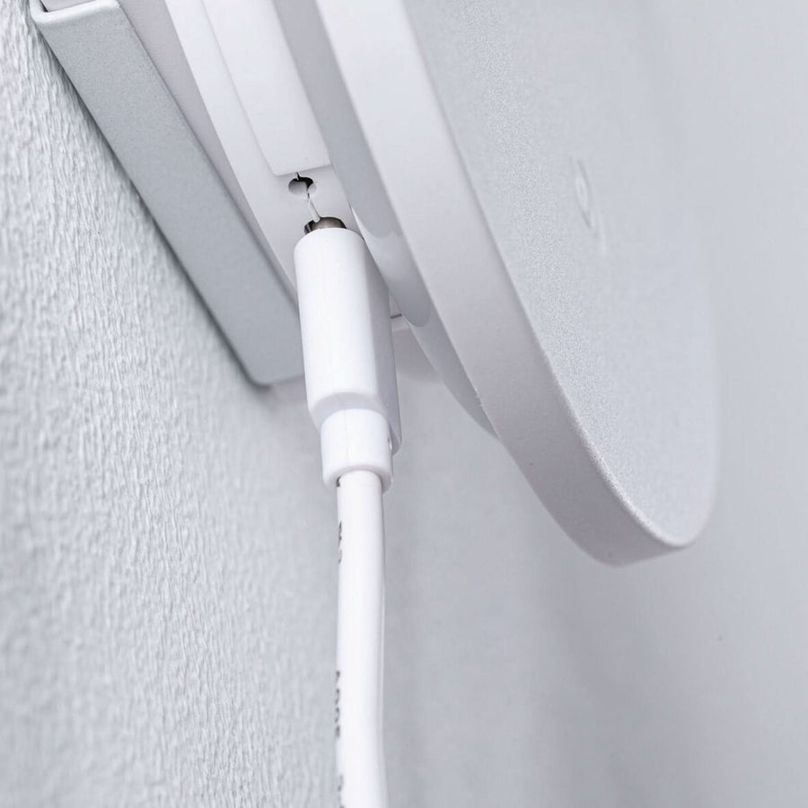 Applique murale LED rechargeable Miora en métal, blanc, Ø 20 cm