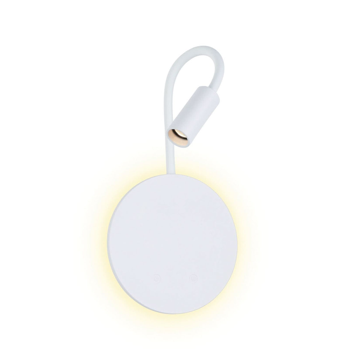Applique murale LED rechargeable Miora en métal, blanc, Ø 20 cm