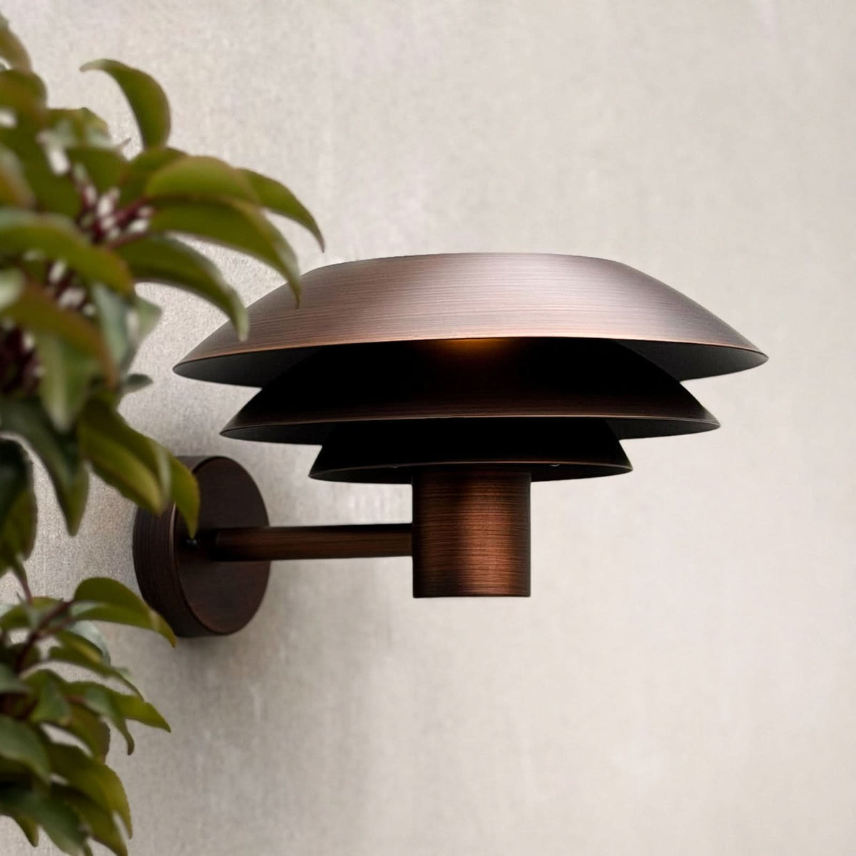 Applique d'extérieur DL31 en aluminium, cuivré, hauteur 20 cm, IP44