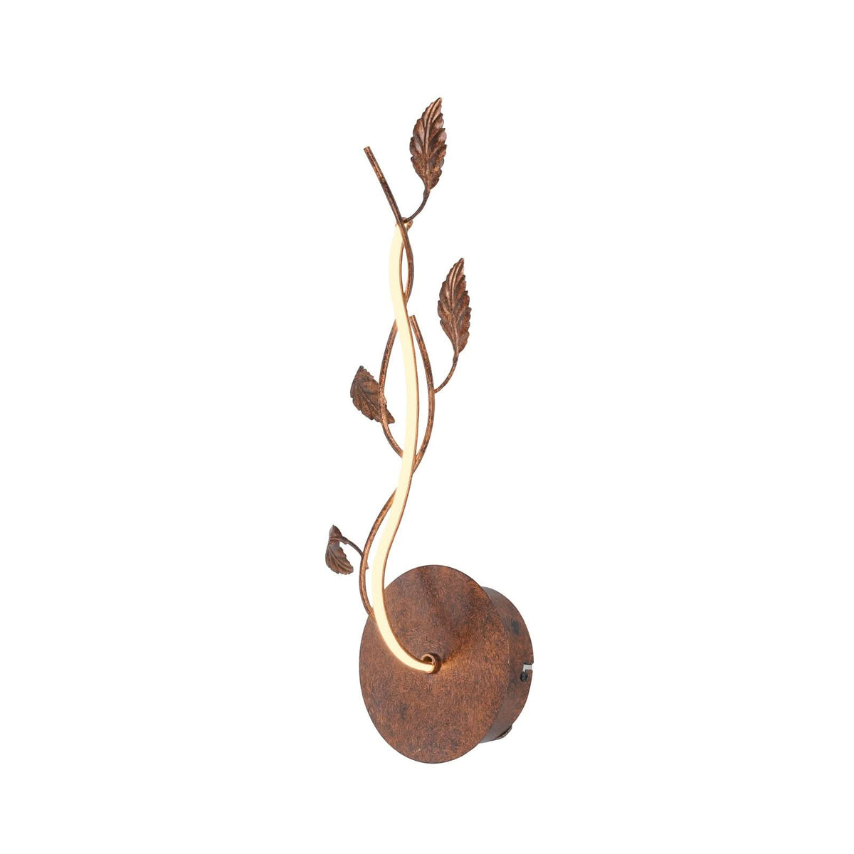 Applique murale LED Aurelia en métal, rouille, hauteur 44 cm