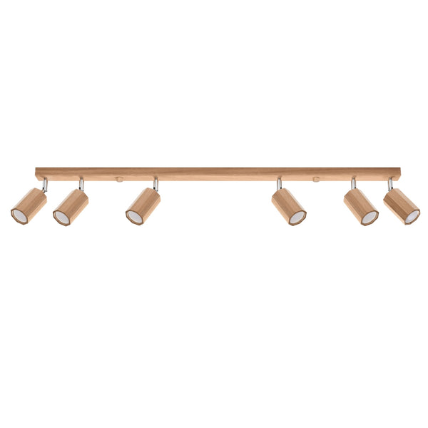ZEKE 6 oak ceiling light