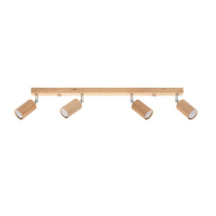BERG 4 natural wood ceiling light