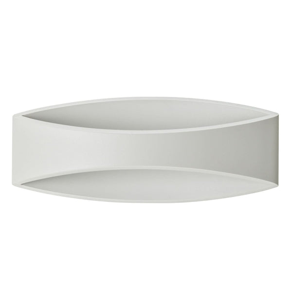 Applique murale LED Bridge en aluminium, blanc mat, hauteur 10 cm