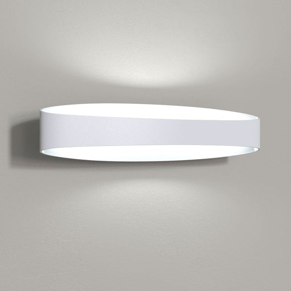 Applique murale LED Bridge en aluminium, blanc, hauteur 10 cm