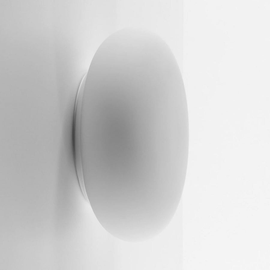 Applique murale Itka IP65 en verre, blanc, 3 lumières, Ø 50 cm, IP65