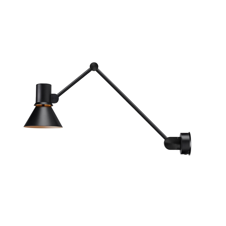 Applique murale Type 80 W3 en aluminium, noir mat, hauteur 16 cm