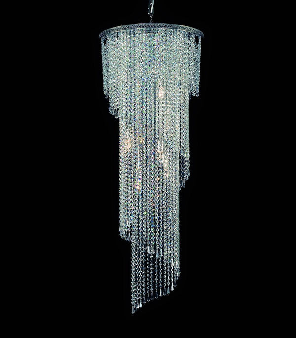 TX514000013 spiral crystal pendant light