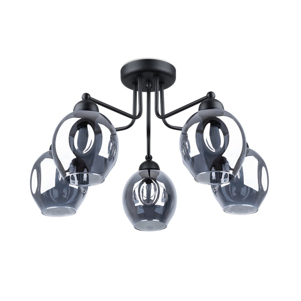 FILLAN 5-light chandelier, black