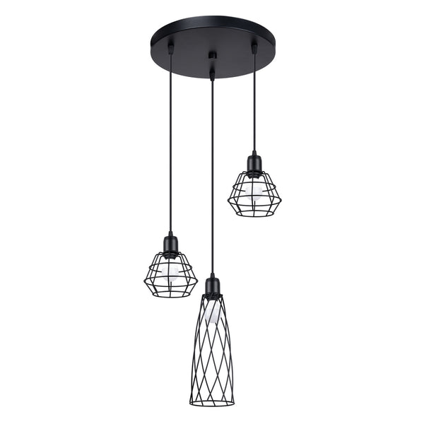 SUBA 3P pendant lamp black