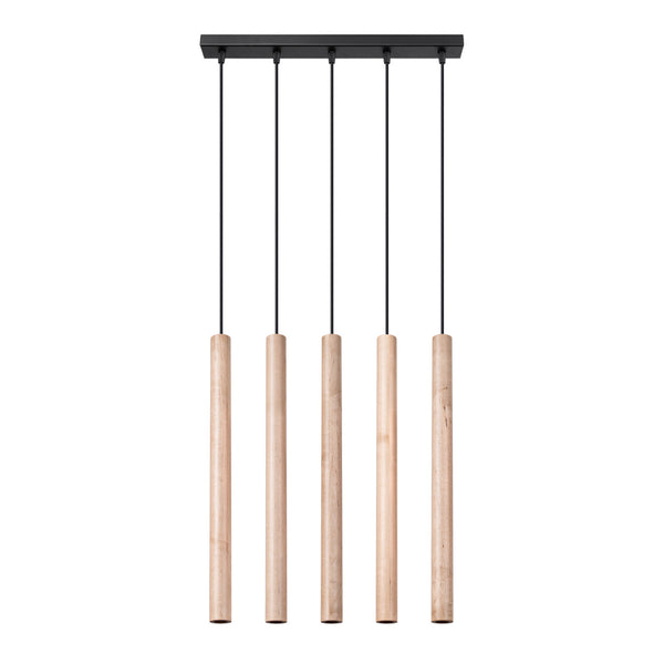 PASTELO 5L wooden pendant lamp