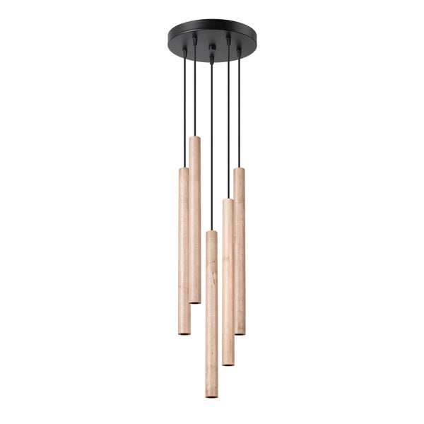 PASTELO 5P wooden pendant lamp