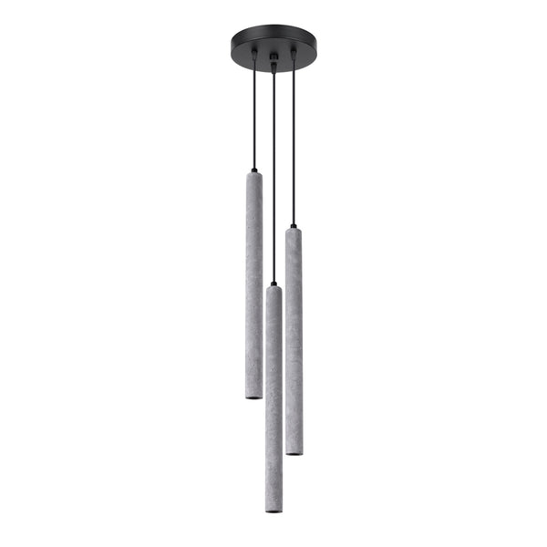 PASTELO 3-light concrete pendant lamp
