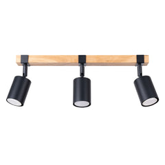 FAGER 3 black ceiling light